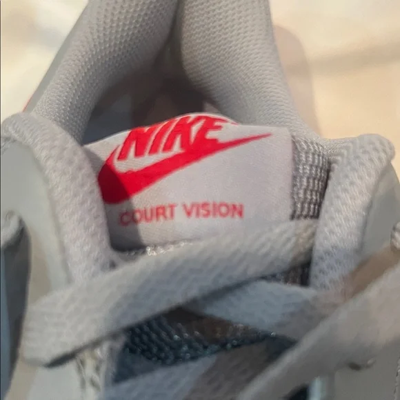 Nike Wolf Grey Blue University Sneakers Red Court Vision Sneakers - Picture 4 of 6